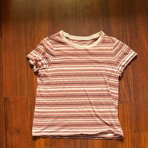 Madewell Striped Red and White T-Shirt